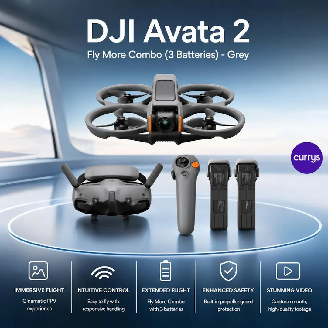 DJI Avata 2 Fly More Combo (3 Batteries) - Grey