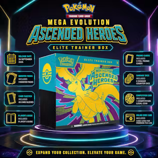 NEW POKÉMON TCG: MEGA EVO —ASCENDED HEROES ELITE TRAINER BOX