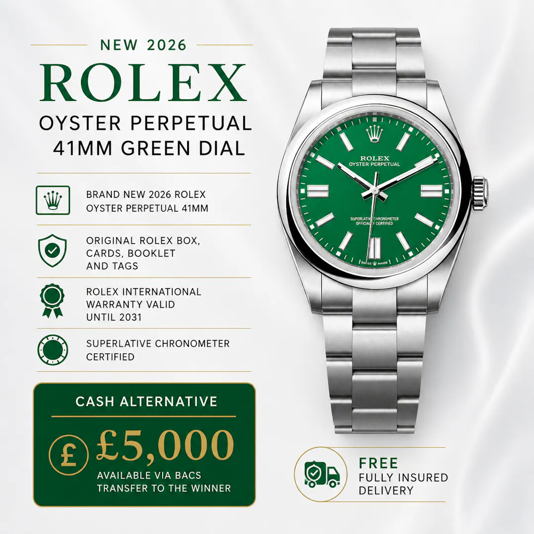 NEW 2026 ROLEX OYSTER PEP 41MM GREEN DIAL or £5,000
