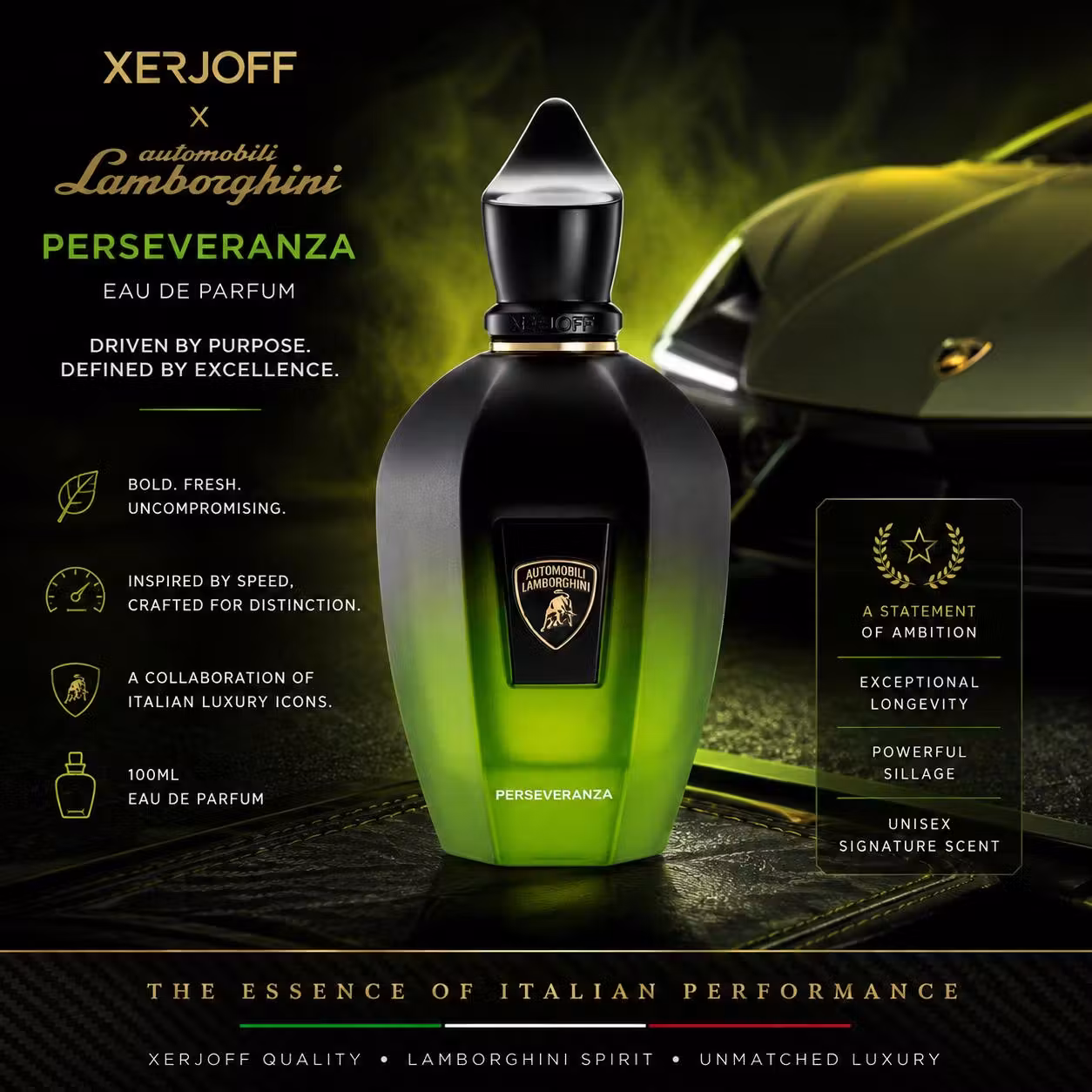 XERJOFF X LAMBORGHINI – PERSEVERANZA EAU DE PARFUM 100ML UNISEX